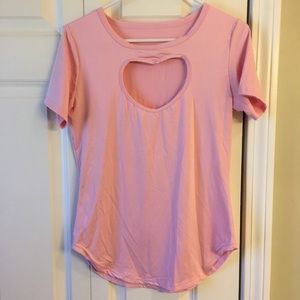 heart shaped cut out shirt